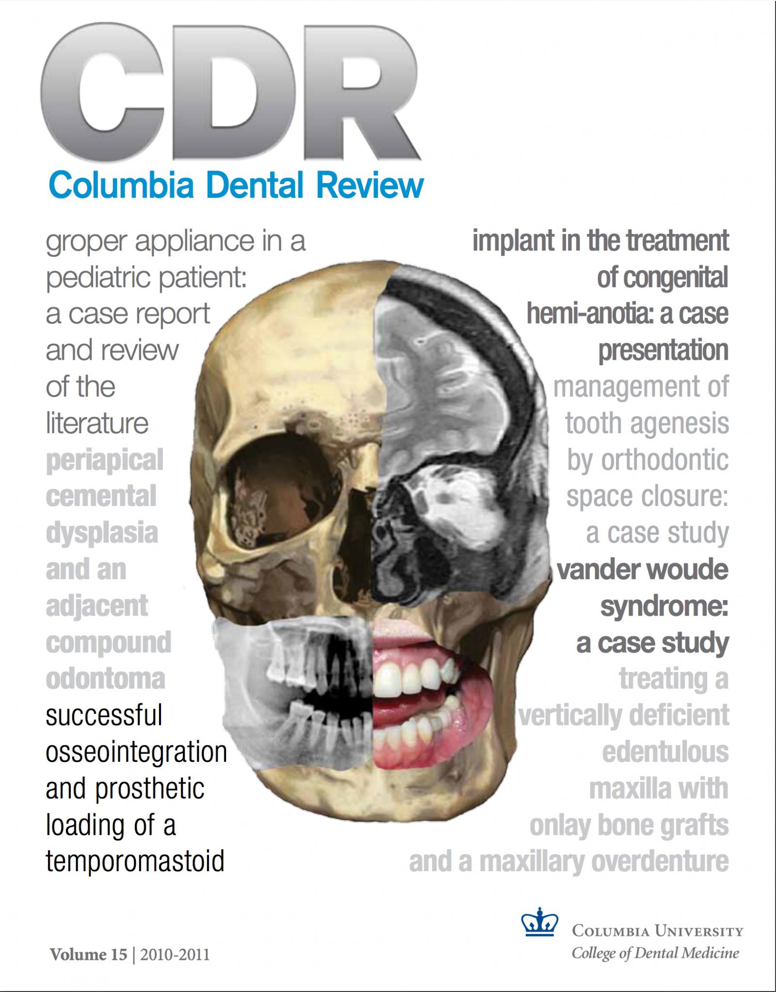 Columbia Dental Review College of Dental Medicine