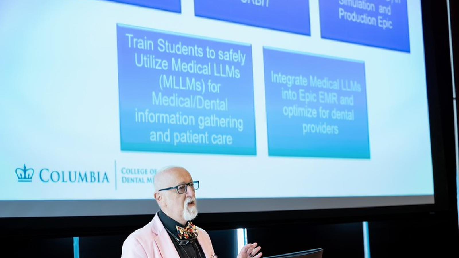 CIO giving presentation to alumni