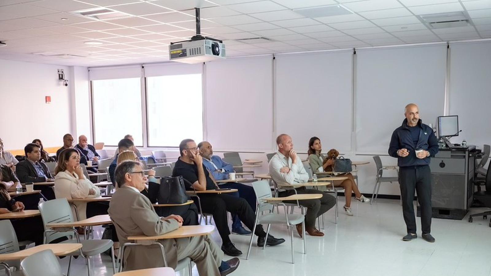 Man giving presentation at Class Reunion Day 2026