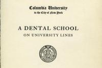 Founding document cover of Columbia University Dental School