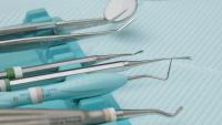 dental tools on a tray