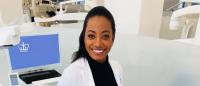 Tiffany Lewis, DDS Class of 2018, in the Center for Precision Dental Medicine at Columbia University College of Dental Medicine