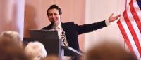 Student address crowd at ICEP conference