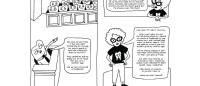 Pages of a graphic narrative about TMD